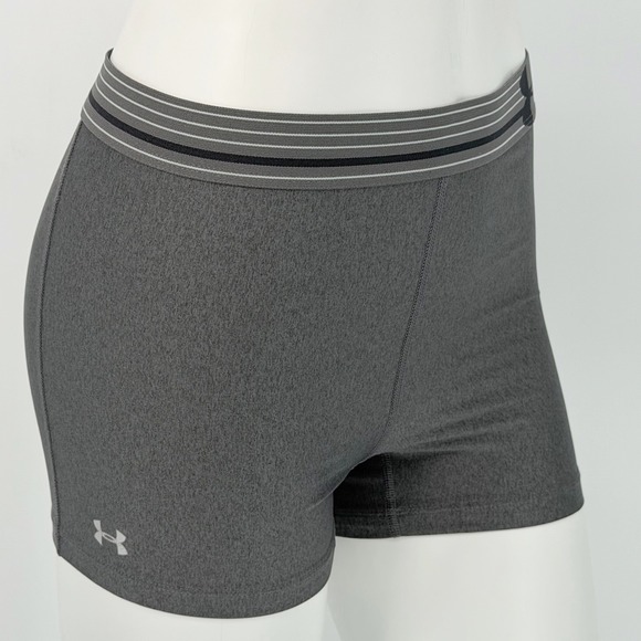 Under Armour Gray Compression Athletic Shorts M Activewear Gym Pilates 102-46 - Picture 3 of 12